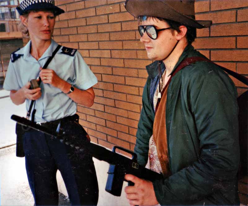 Stevie the busker pioneers a new technique for collecting coins off punters in Whangarei