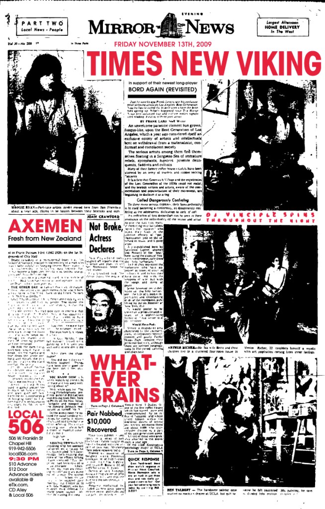 The Mirror News by Vince Carmody, DJ at Chapel Hill's Local 506 Club